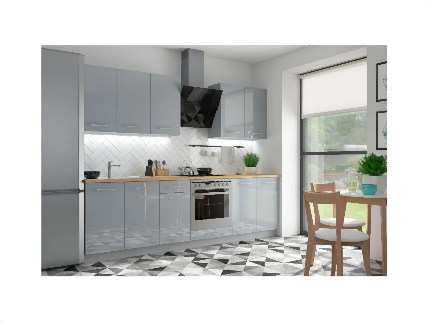 BRW-KUCHNIA-top-line-260-cm-szary-polysk-xlargea-VV Komplet Top Line 260