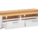BRW-RTV-Horton-166cm-z-2-szufladami-bialy-dab-zloty-grandson-1-VV RTV Horton
