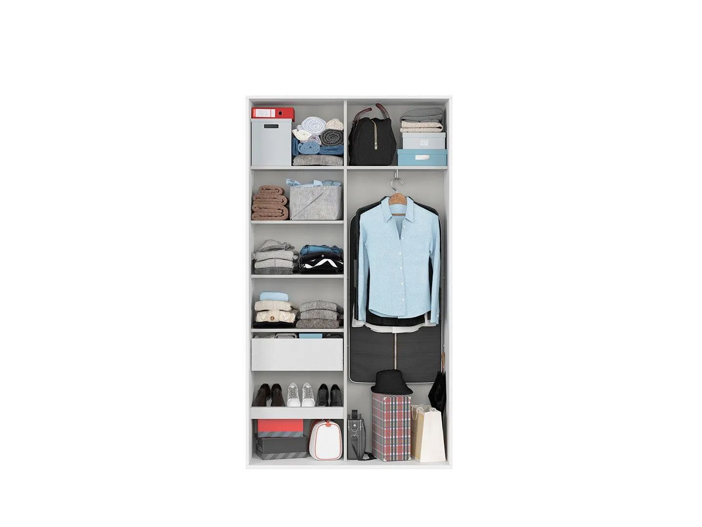 BRW-Szafa-Flex-szafa-120-flex-kolor-korpusow-bialy-kolor-frontow-lustro-bialy-polysk-102495-xlarge-VV Szafa Flex 120/45