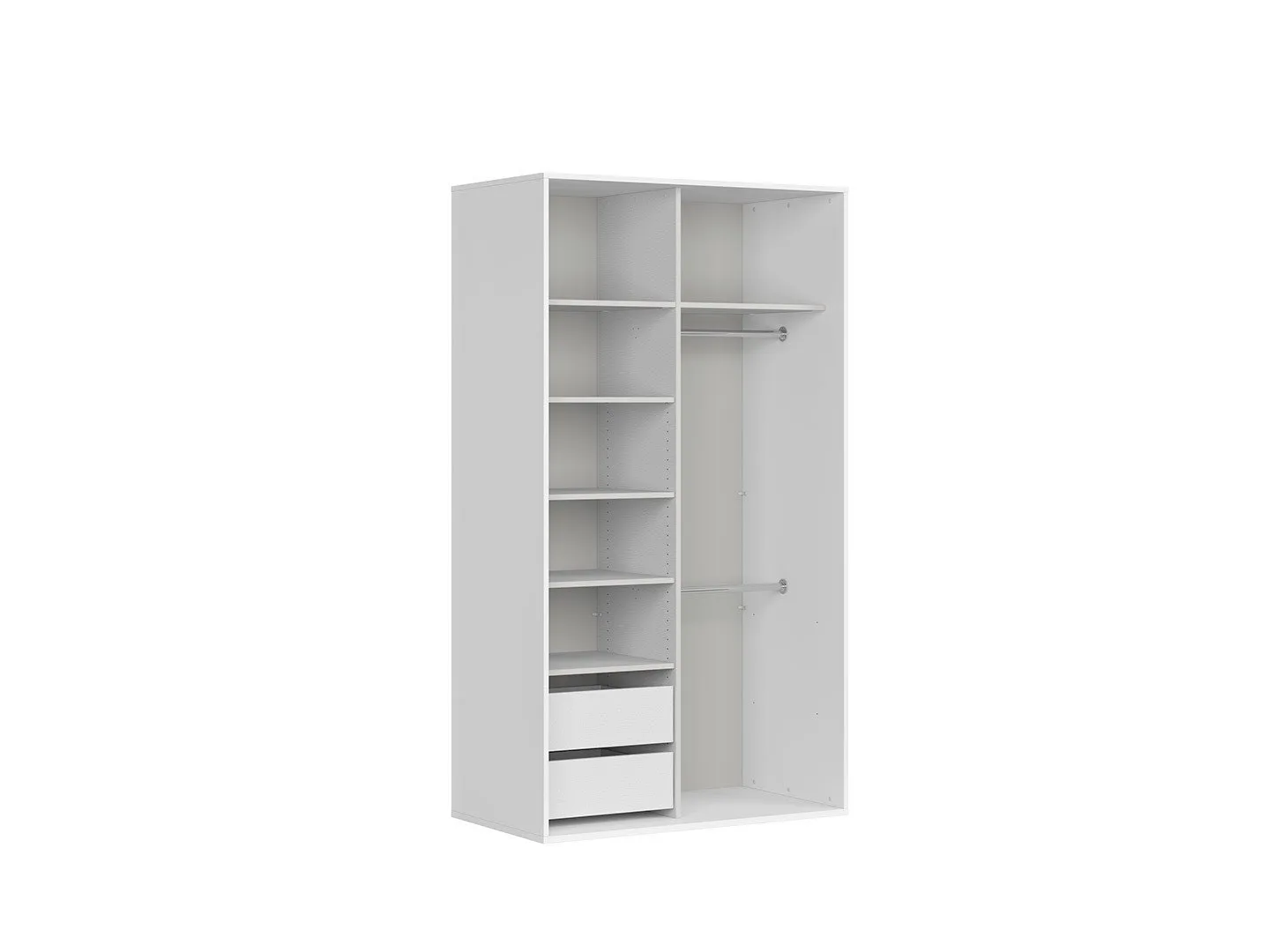 BRW-Szafa-Flex-szafa-120-flex-kolor-korpusow-bialy-kolor-frontow-lustro-bialy-polysk-102581-xlarge-VV Szafa Flex 120/66