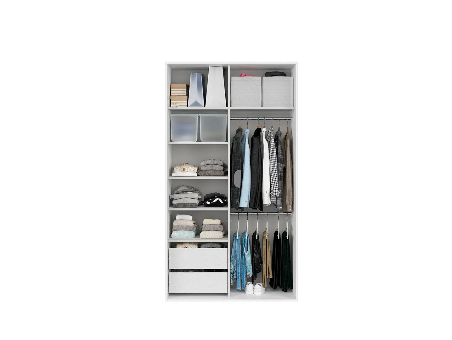 BRW-Szafa-Flex-szafa-120-flex-kolor-korpusow-bialy-kolor-frontow-lustro-bialy-polysk-102582-xlarge-VV Szafa Flex 120/66