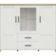 BRW-Witryna-Loksa-160cm-z-3-drzwiami-sosna-andersen-biala-1-VV Witryna Loksa