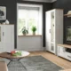BRW-Witryna-Loksa-160cm-z-3-drzwiami-sosna-andersen-biala-3-VV Witryna Loksa
