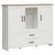 BRW-Witryna-Loksa-160cm-z-3-drzwiami-sosna-andersen-biala-6-VV Witryna Loksa