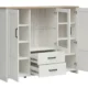 BRW-Witryna-Loksa-160cm-z-3-drzwiami-sosna-andersen-biala-7-VV Witryna Loksa
