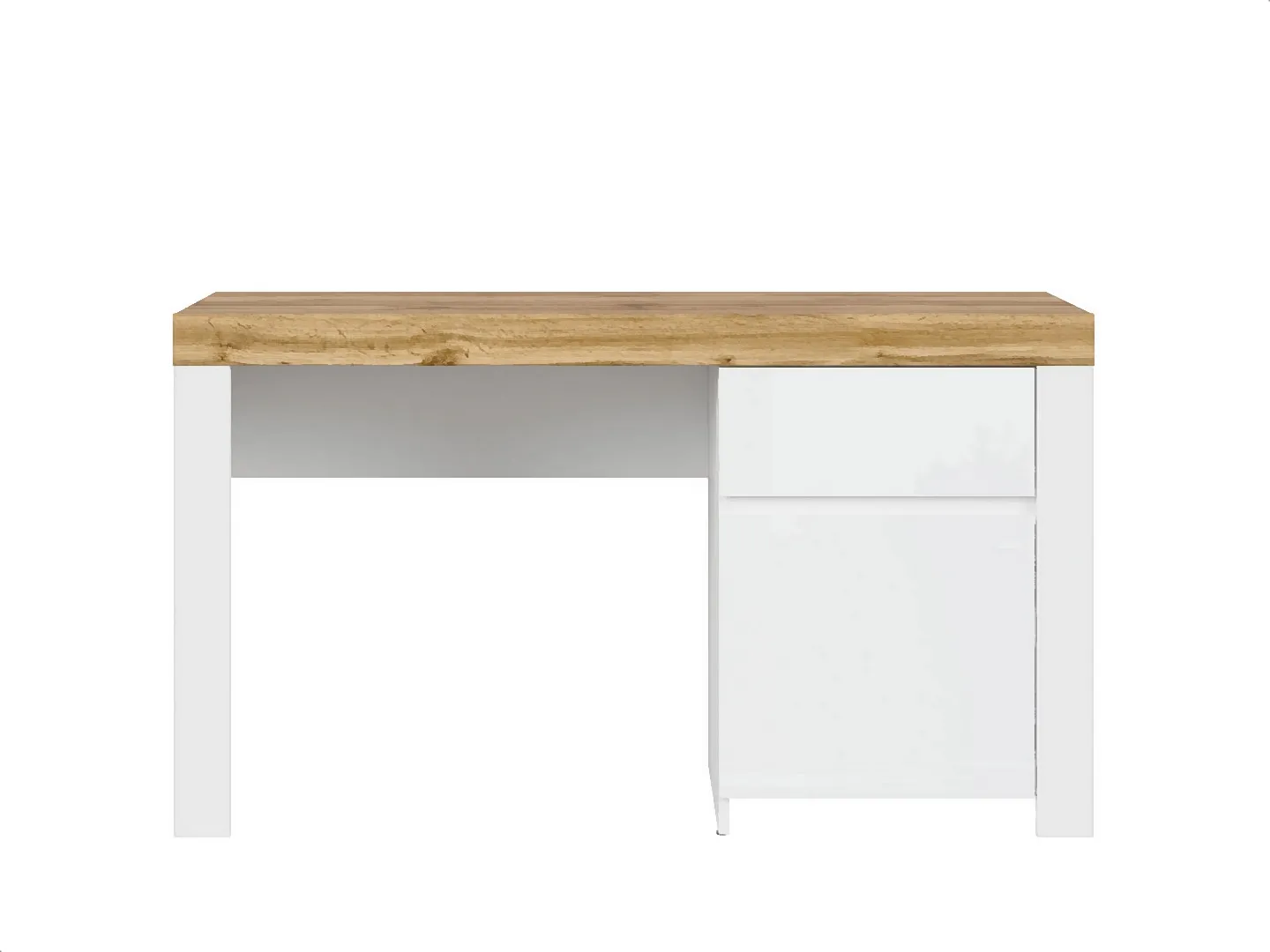 BRW_-_Biurko_Holten_-_130cm_z_drzwiami_i_szuflada_-_dab_wotan_bialy__1-VV Biurko Holten