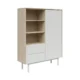 BRW_-_Regal_ema_105_cm_z_drzwiami_2_szufladami_i_polkami_orzech_jackson_hickory_jasny_szary_-_1-VV Regał Ema