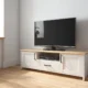 BRW_-_Szafka_RTV_Loksa_-_160cm_z_2_drzwiami_i_szuflada_-_sosna_andersen_-_biala_-__2-VV RTV Loksa