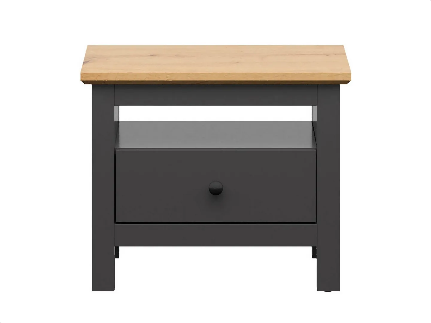 BRW_-_Szafka_nocna_Hesen_-_60cm_z_szuflada_-_grafit_dab_artisan__1-VV Szafka nocna Hesen