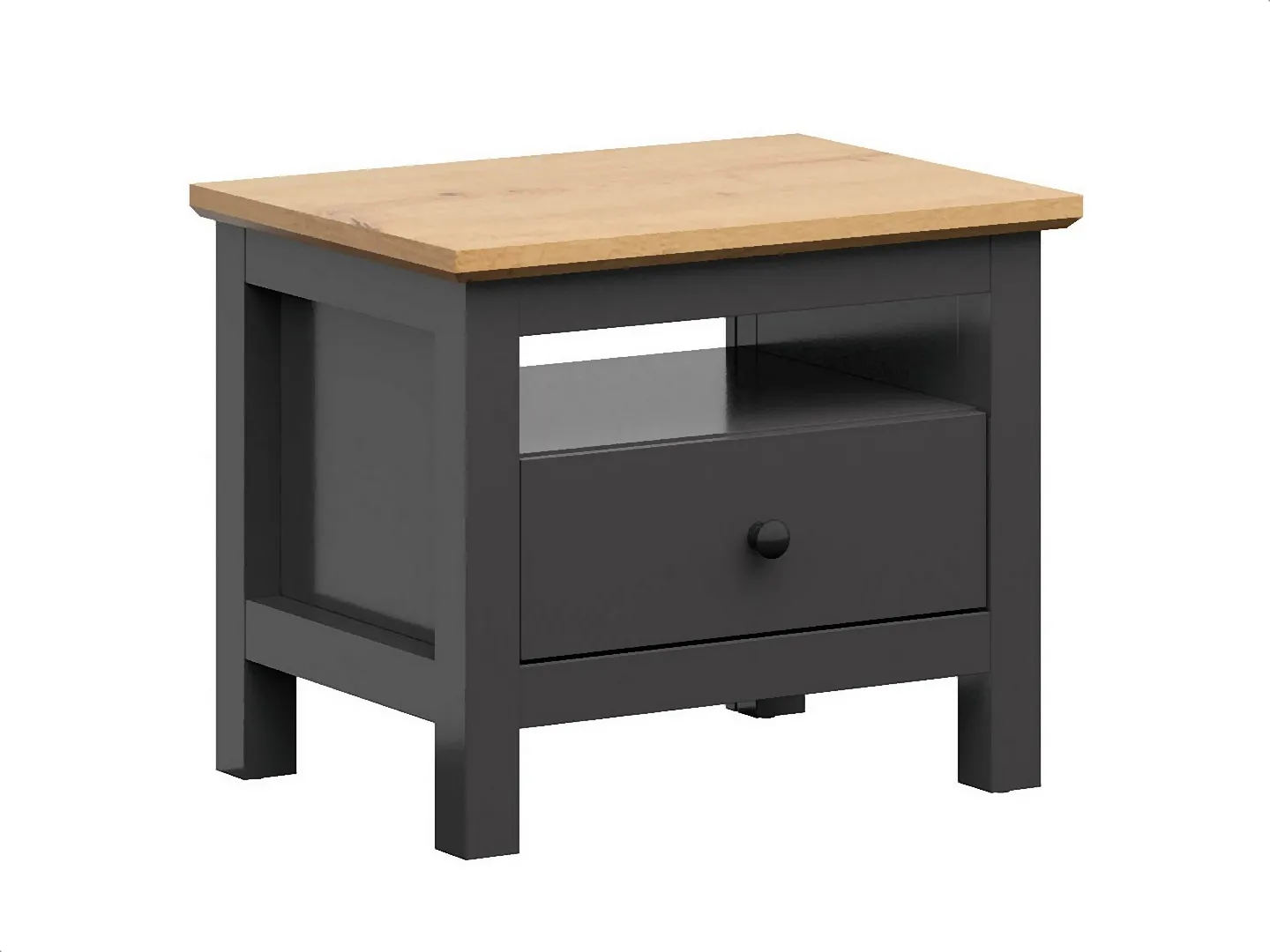 BRW_-_Szafka_nocna_Hesen_-_60cm_z_szuflada_-_grafit_dab_artisan__2-VV Szafka nocna Hesen