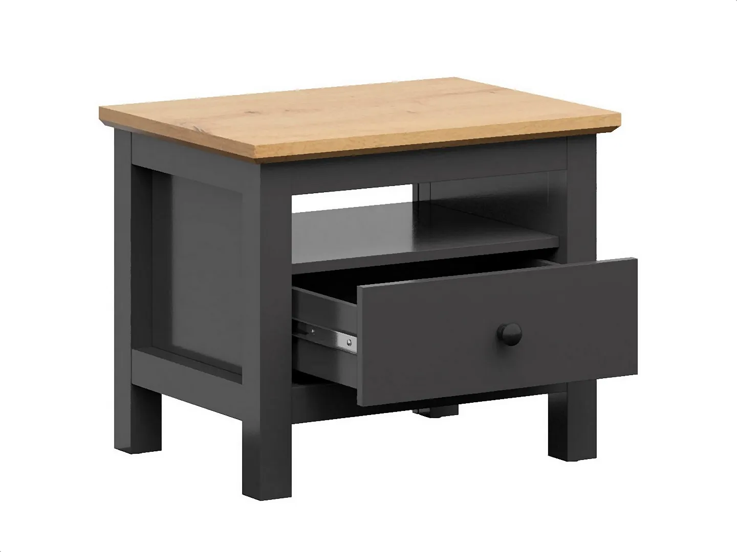 BRW_-_Szafka_nocna_Hesen_-_60cm_z_szuflada_-_grafit_dab_artisan__3-VV Szafka nocna Hesen