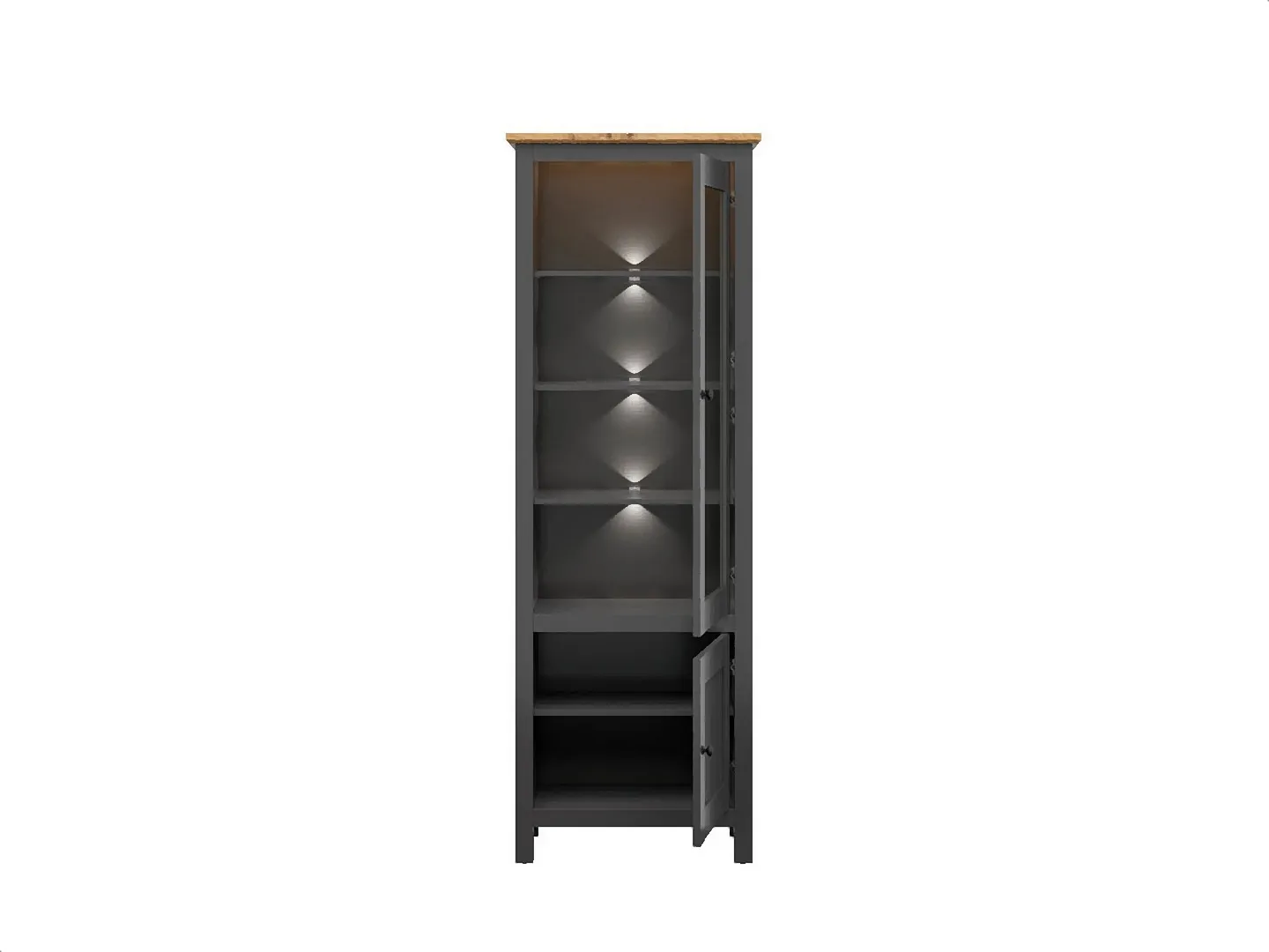 BRW_-_Witryna_Hesen_-_71cm_z_2_drzwiami_-_grafitowa__1-VV Witryna Hesen