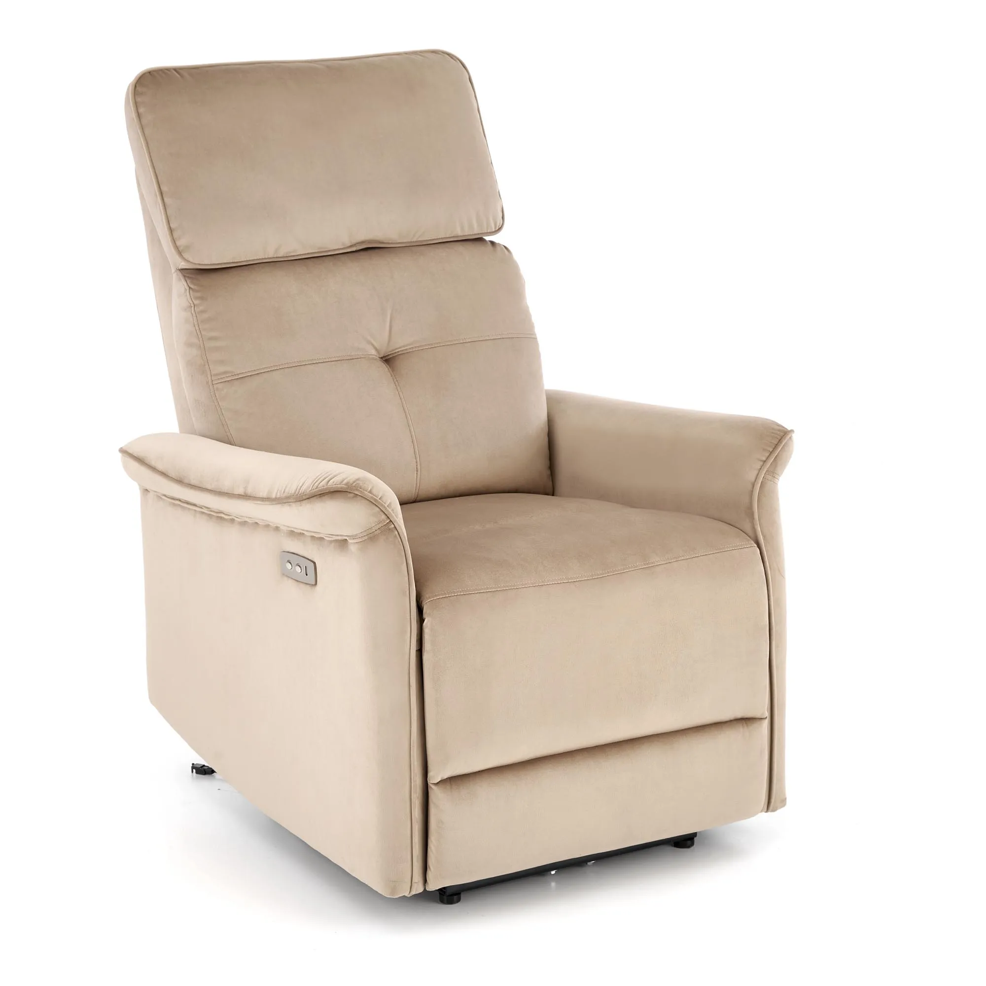 HALMAR-FOTEL-SEMIR_BEZOWY_FRONT-BOK-VV Fotel Semir USB