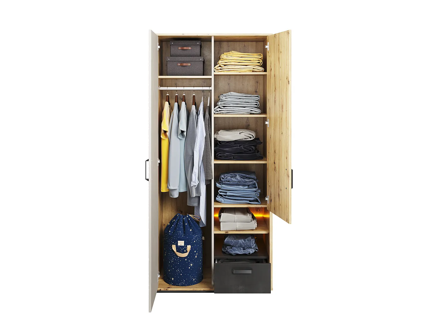 LENART-QUBIC-QB3DAR_03-1440x1080-1-VV Szafa dwudrzwiowa Qubic