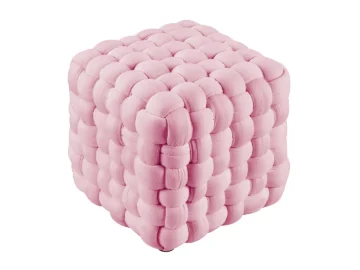 Pufa Rubik jasny różowy