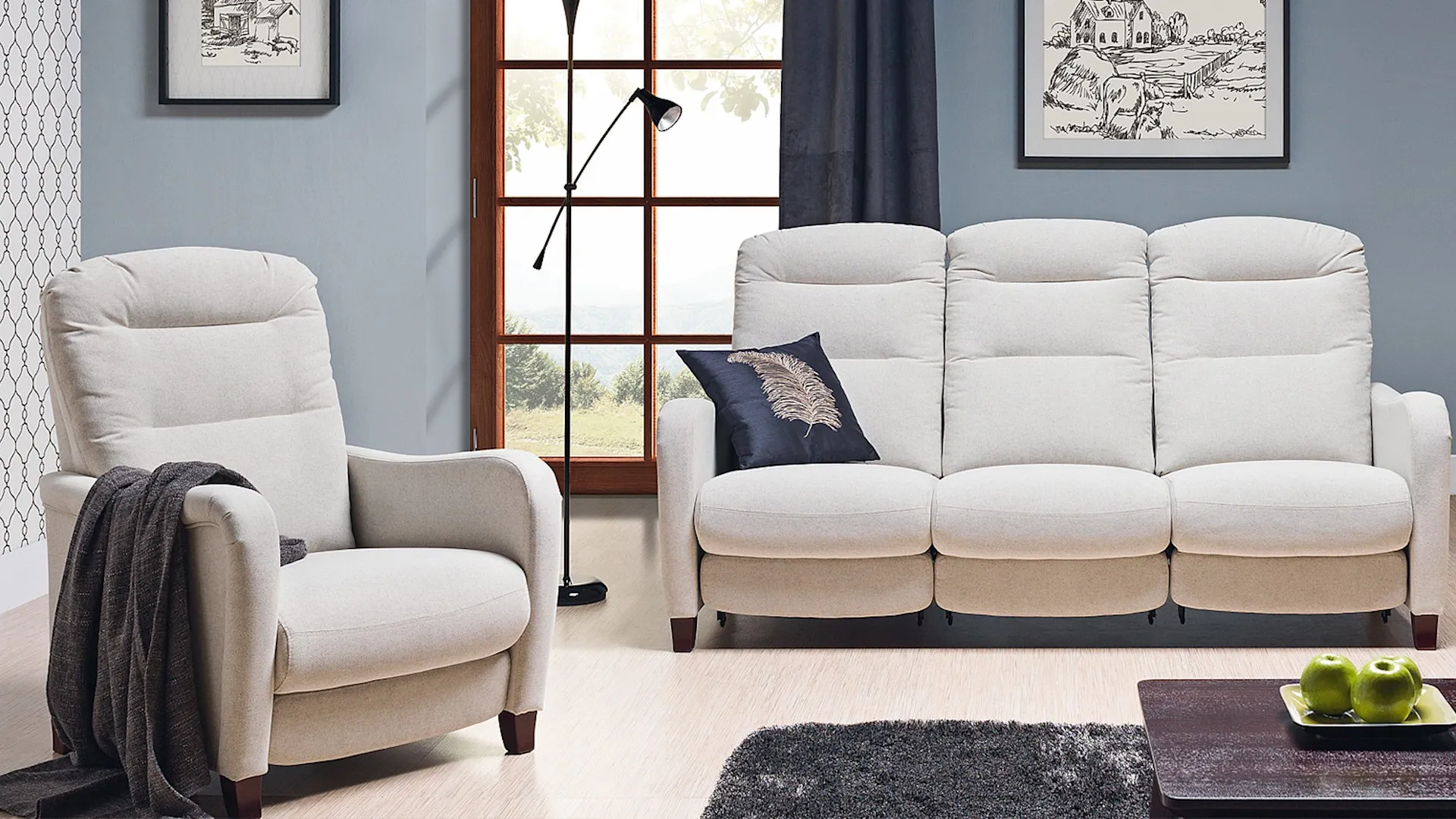 UNIMEBEL-Fotel-relaks-Sofa-3os-CLASIC-X-5-VV Sofa 2os. CLASIC X