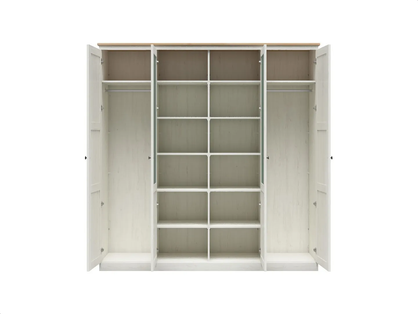 brw-frija-szafa-czterodrzwiowa-203-cm-z-lustrem-sosna-andersen-biala-dab-artisan-1440x1080-3-VV Szafa Frija