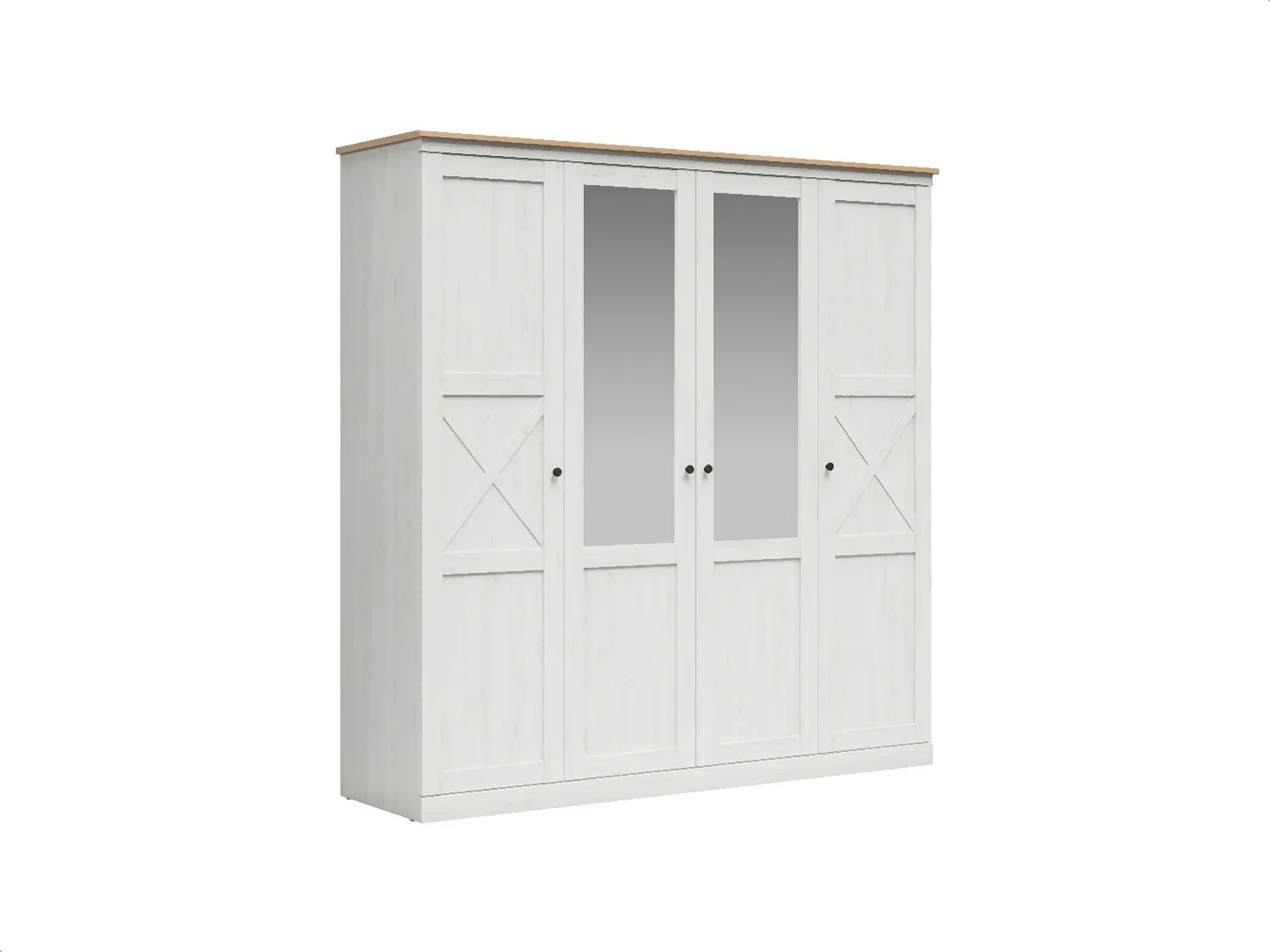 brw-frija-szafa-czterodrzwiowa-203-cm-z-lustrem-sosna-andersen-biala-dab-artisan-1440x1080-4-VV Szafa Frija