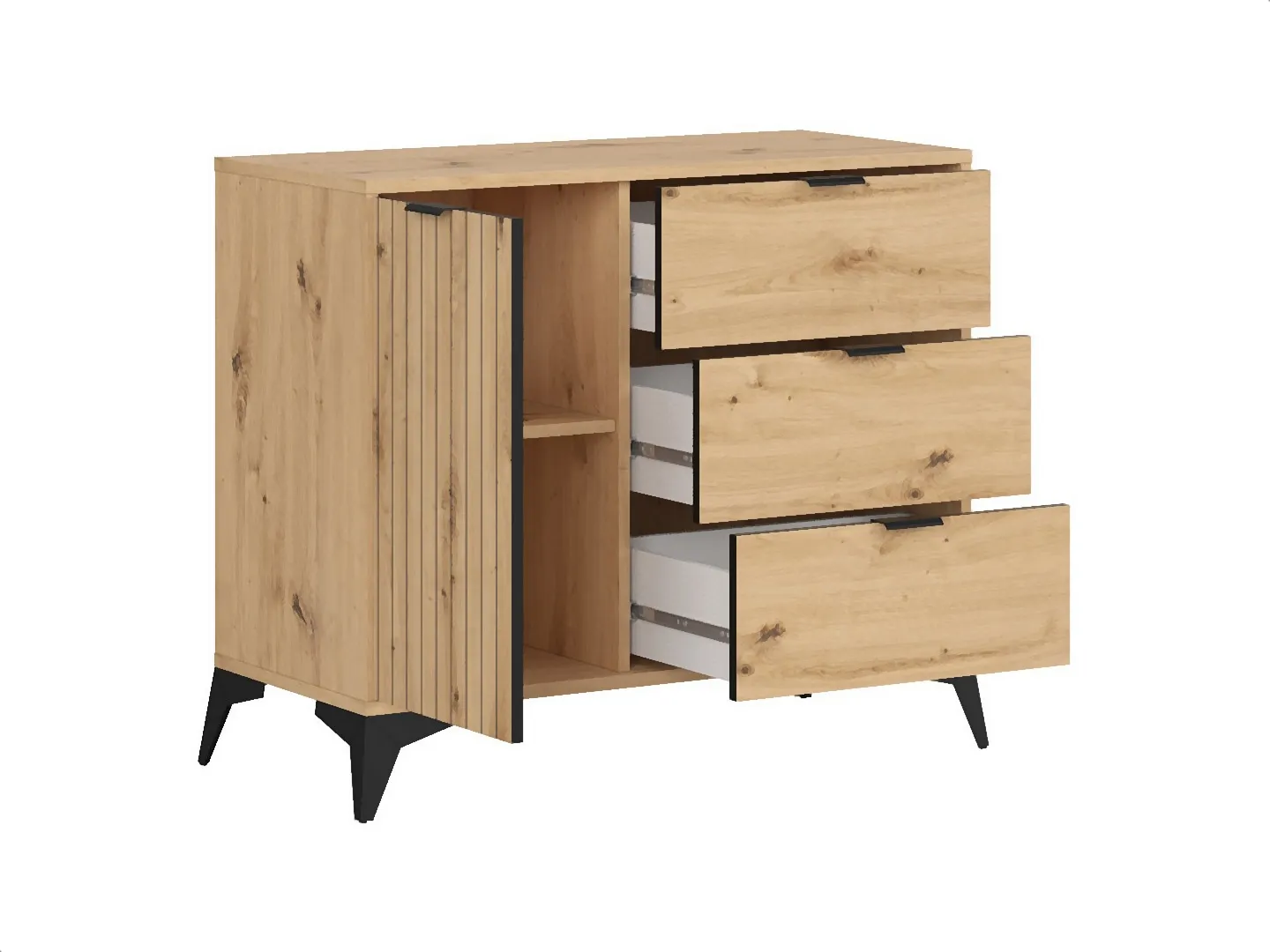 brw-lamea-komoda-90-cm-z-drzwiami-i-3-szufladami-dab-artisan-1440x1080-1-VV Komoda Lamea
