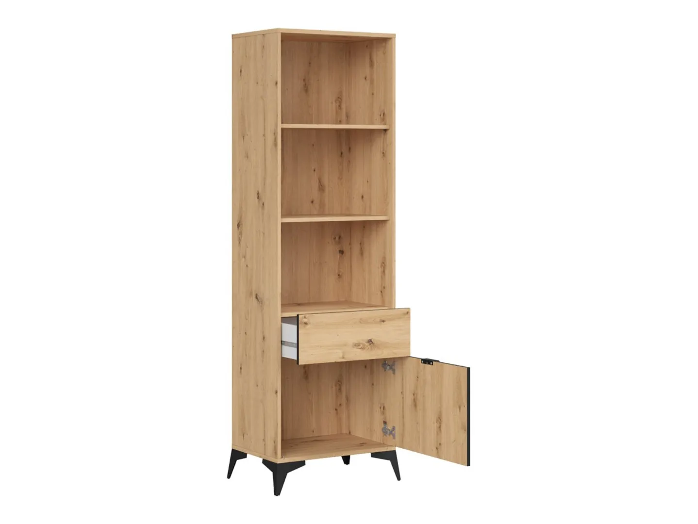 brw-lamea-regal-60-cm-z-drzwiami-i-szuflada-dab-artisan-1440x1080-1-VV Regał Lamea