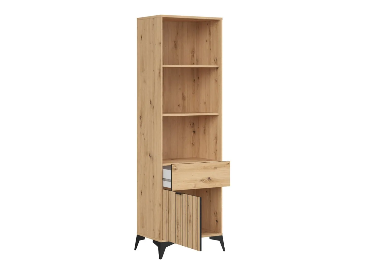 brw-lamea-regal-60-cm-z-drzwiami-i-szuflada-dab-artisan-1440x1080-4-VV Regał Lamea