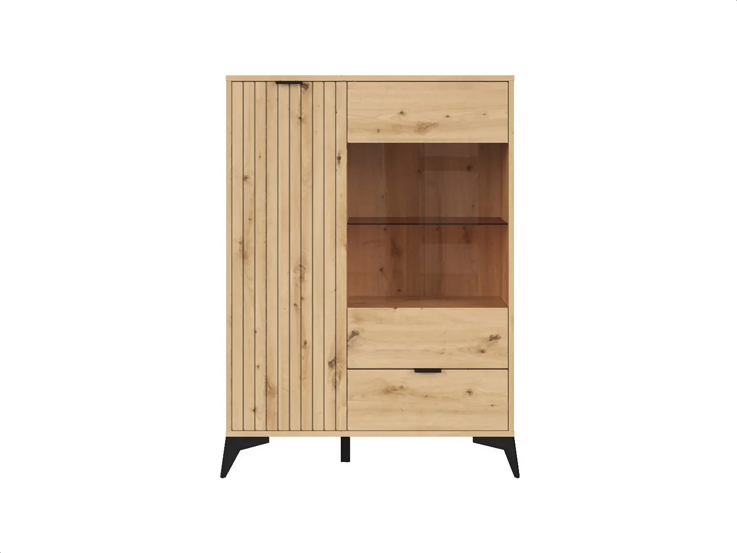 brw-lamea-witryna-90-cm-z-2-drzwiami-i-szuflada-dab-artisan-1440x1080_1-VV Witryna Lamea
