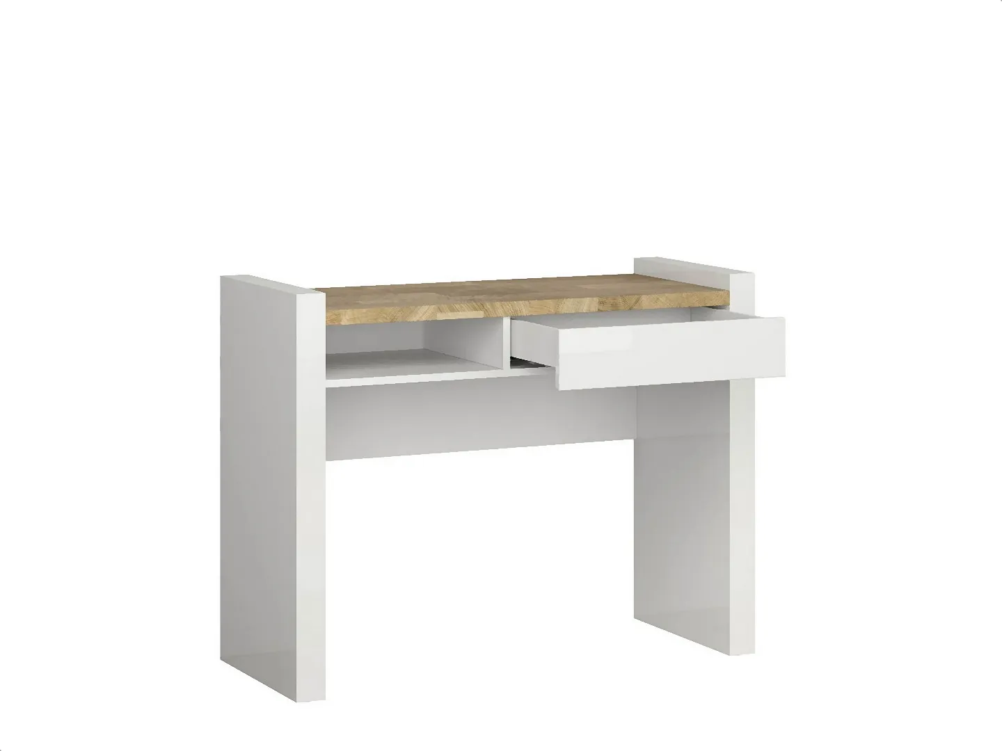 toaletka-alameda-100-cm-z-szuflada-i-polka-bialy-polysk-dab-westminster-xlargea_2-VV Toaletka Alameda